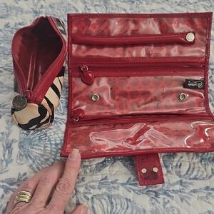 Red and Black Women's Bag For Jewelry Travel Brighton